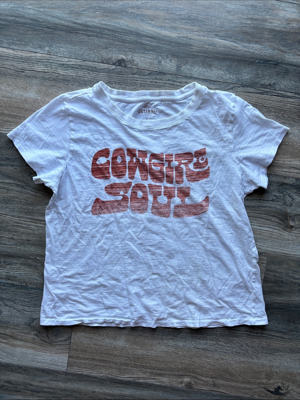 Shyanne White Tee with “Cowgirl Soul” Logo